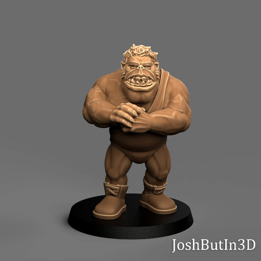 Fezzik Da Biggest (Large) Orc Professional Wrestler from Space with Charisma by Josh Butlin 3D Games for Tabletop Games, Dioramas and Statues, Available in 15mm, 28mm, 32mm, 32mm heroic, 54mm and 75mm Statue Scale