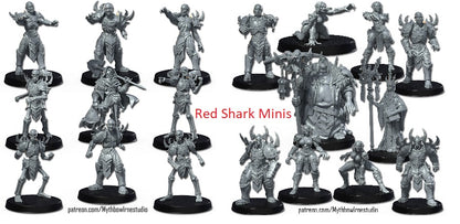 Nigros Shambling Undead Fantasy Football Team by RN Studios for Tabletop Games, Dioramas and Statues