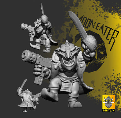 Goblin Boss Sculpted by Bad Tusk Miniatures for Tabletop Games, Dioramas and Statues