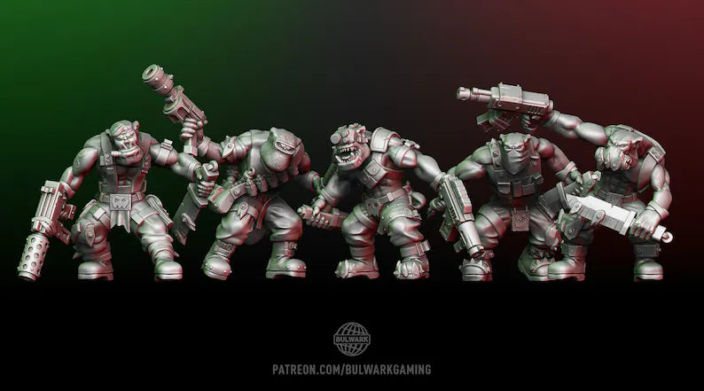 Space Ork Commando Boys for Tabletop Wargaming by Bulwark Games