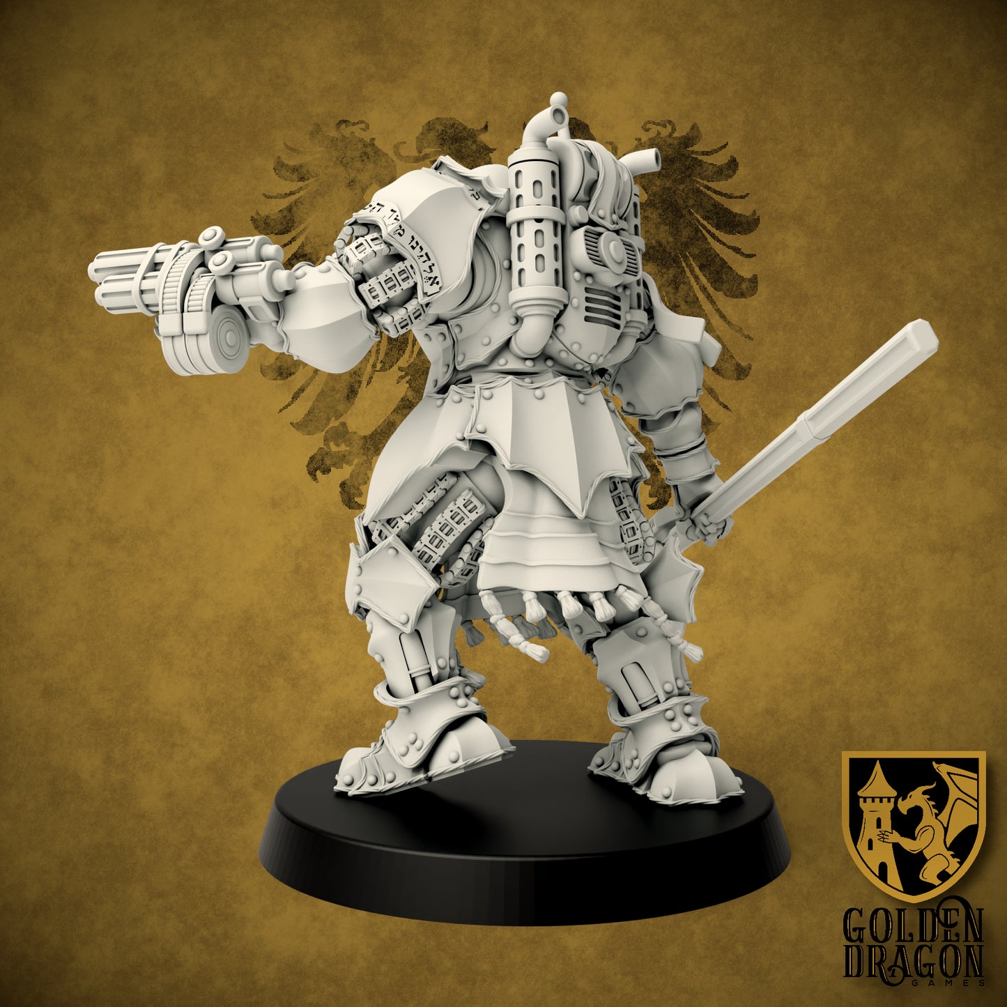 Holy Roman Empire - Chaim Drescher: The Maccabean Knight (Large) 28mm-32mm Scale Human Trench Crusader Sculpted by Golden Dragon Games