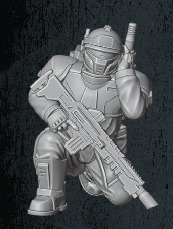 Dragoon Command Radio Sci Fi Imperial Human Defense Force by Quartermaster 3D proxy for 20mm, 28mm, 32mm, Heroic and 54mm Tabletop games and dioramas
