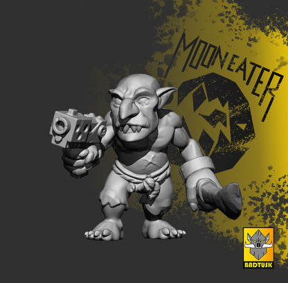 Goblin Mooneater Recruits Squad of ten plus Leader for Eleven Unique Sculpts by Bad Tusk Miniatures for Tabletop Games, Dioramas and Statues