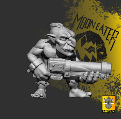 Goblin Mooneater Recruits Squad of ten plus Leader for Eleven Unique Sculpts by Bad Tusk Miniatures for Tabletop Games, Dioramas and Statues