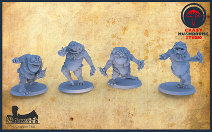 Frog and Toad Fantasy Football Team Sculpted by Crazy Mushroom Studio for Tabletop Games, Dioramas and Statues. Full Team, Boosters and More!