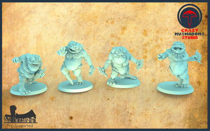 Frog and Toad Fantasy Football Team Sculpted by Crazy Mushroom Studio for Tabletop Games, Dioramas and Statues. Full Team, Boosters and More!