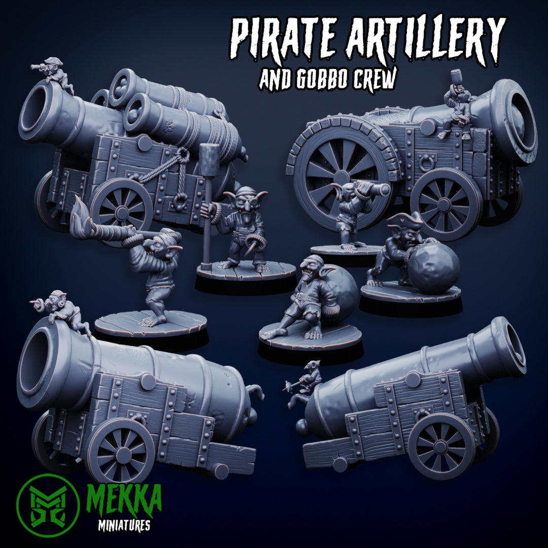 Goblin Pirate Artillery for Greenskins Collectors Sculpted by Mekka Miniatures for Tabletop Games, Dioramas and Statues