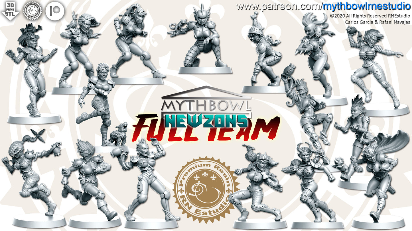 Newzons Amazon Fantasy Football Team by RN Studios for Tabletop Games, Dioramas and Statues