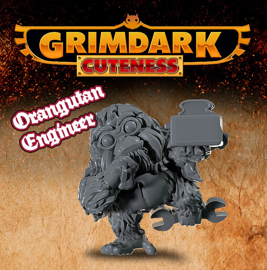 Orangutan Engineer of the Imperial Inquisition by Marchen Attalier proxy for 15mm, 20mm, 28mm, 32mm, Heroic and 54mm Tabletop games and dioramas