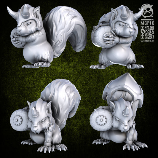 Acorn Squirrel Fantasy Football Star Player Sculpted by MGPix for Tabletop Games, Dioramas and Statues