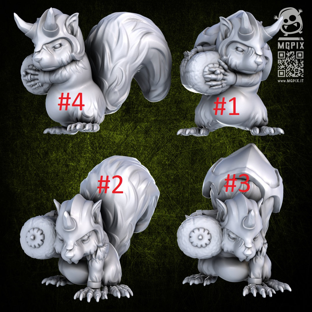 Acorn Squirrel Fantasy Football Star Player Sculpted by MGPix for Tabletop Games, Dioramas and Statues