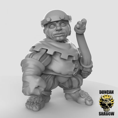 Male Halfling with Bow Archer Bandit Ranger by Duncan Shadow Luca for Tabletop Games, Dioramas and Statues, Available in 15mm, 28mm, 32mm, 32mm heroic, 54mm and 75mm Statue Scale