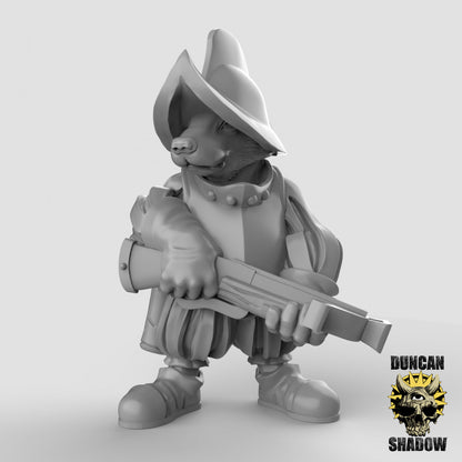 Badger Folk Crossbow Warrior Knight by Duncan Shadow Luca for Tabletop Games, Dioramas and Statues, Available in 15mm, 28mm, 32mm, 32mm heroic, 54mm and 75mm Statue Scale