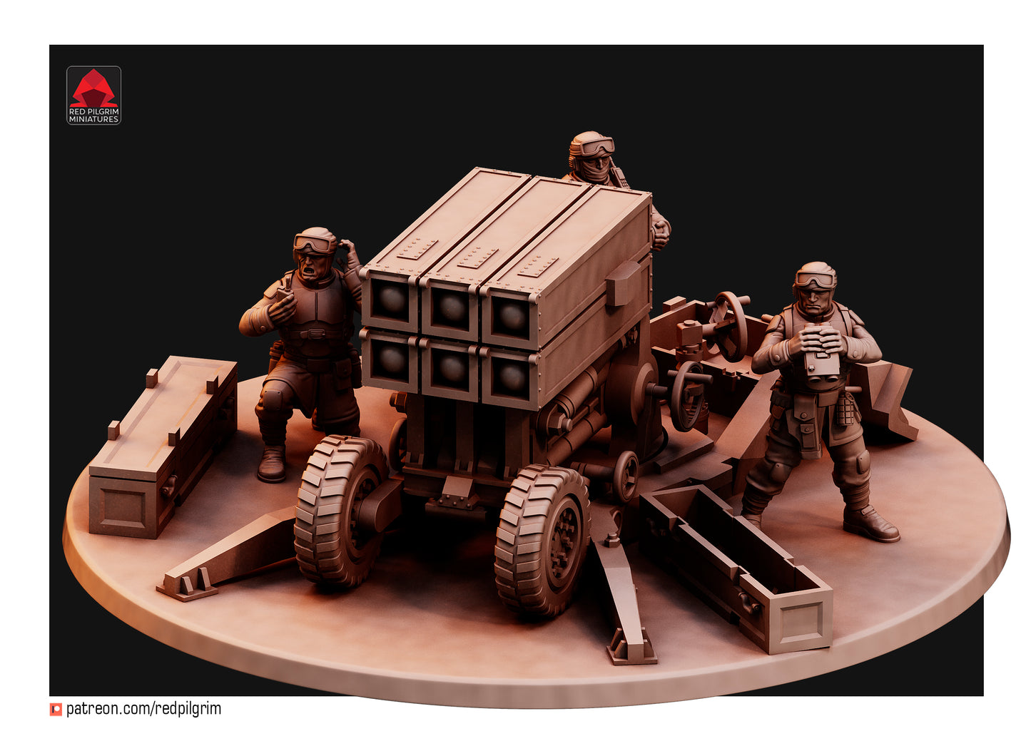 Desert Hawks Artillery Regiment Human Defense Force. 32mm Scale for popular wargames.