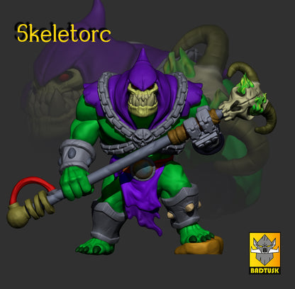 Skeletorc Orc Greenskin Leader Sculpted by Avatars of War Miniatures for Tabletop Games, Dioramas and Statues