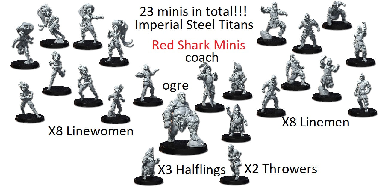 Imperial Steel Titans Old World Human Fantasy Football Team by RN Studios for Tabletop Games, Dioramas and Statues