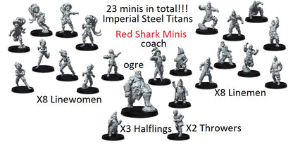 Imperial Steel Titans Old World Human Fantasy Football Team by RN Studios for Tabletop Games, Dioramas and Statues