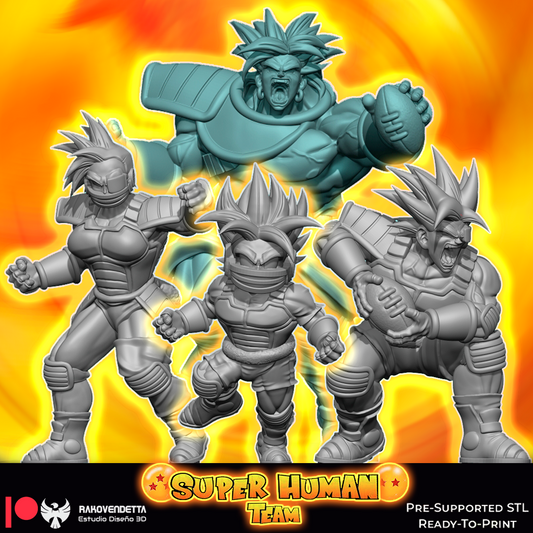 Super Human Fantasy Football Team Expansion by Rako Vendetta Miniatures for Tabletop Games, Dioramas and Statues