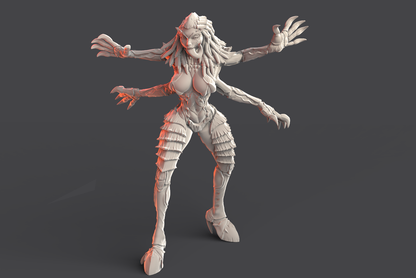 Barbaric Sadist Hive Queen (large monster) by 3D Printing Samurai for Tabletop Games, Dioramas and Statues, Just over 50mm to to eye level